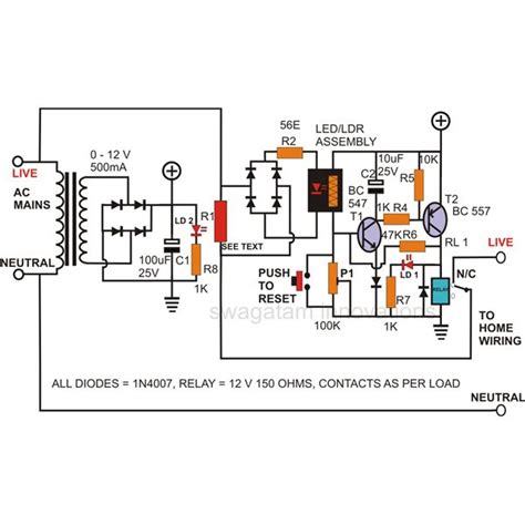 The complete schematic diagram of electronic circuit breaker is given in the image below. How to Build a Simple Circuit Breaker Unit? - Bright Hub Engineering