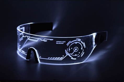 cyberpunk led tron visior glasses for cybergoth costume futuristic technology futuristic design