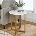 Better Homes & Gardens Lana Modern Side Table with Faux Marble Top ...