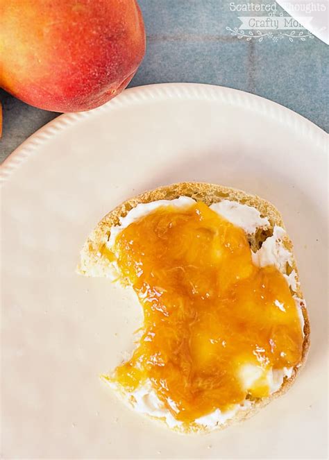 In another medium pot over medium heat, add sugar and 8 cups water and. Easy Homemade Peach Jam Recipe (No Pectin) - Scattered ...