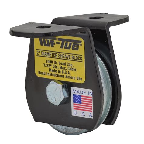 Tuf Tug 2 In Wire Rope Block Flat Mount 1000 Lb Capacity In The