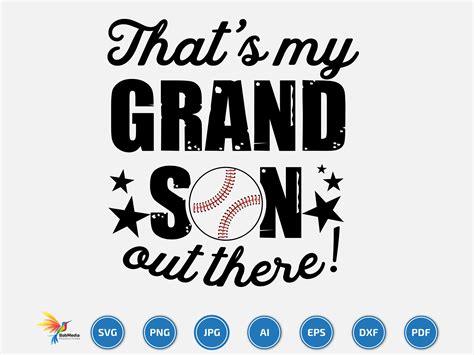 Thats My Grandson Out There Svg Baseball Svg Clipart Etsy Israel