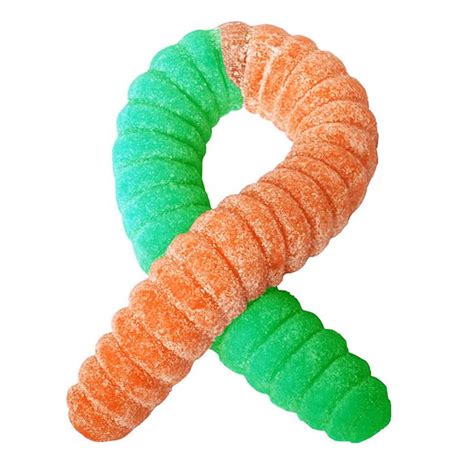 world s largest sour gummy worm orange and green apple 3 lbs