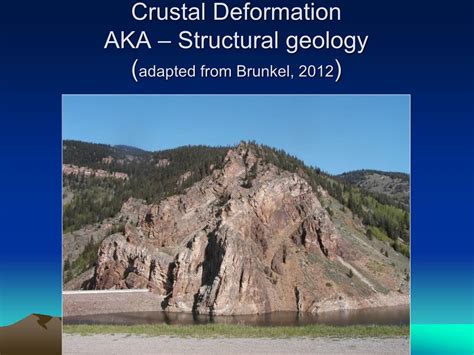 Crustal Deformation AKA Structural Geology Adapted From Brunkel