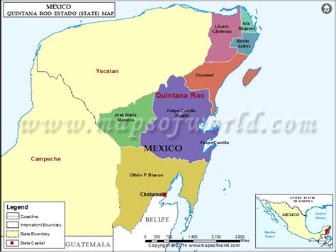 Quintana Roo Map Quintana Roo Mexico Map