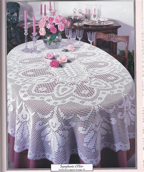 Buy top selling products like basics tablecloth and wamsutta® solid tablecloth. Gorgeous~Oval Tablecloths Filet Crochet Patterns~5 Designs ...