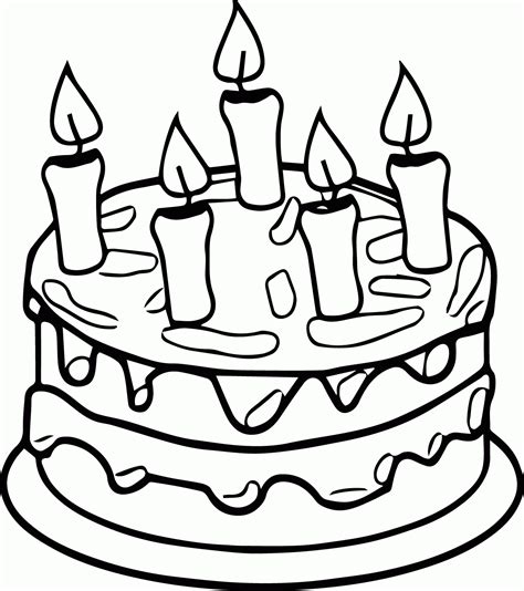Spaces are large enough to be colored in confidently with markers, crayons, pencils, or paints. Cake Coloring Page - Coloring Home