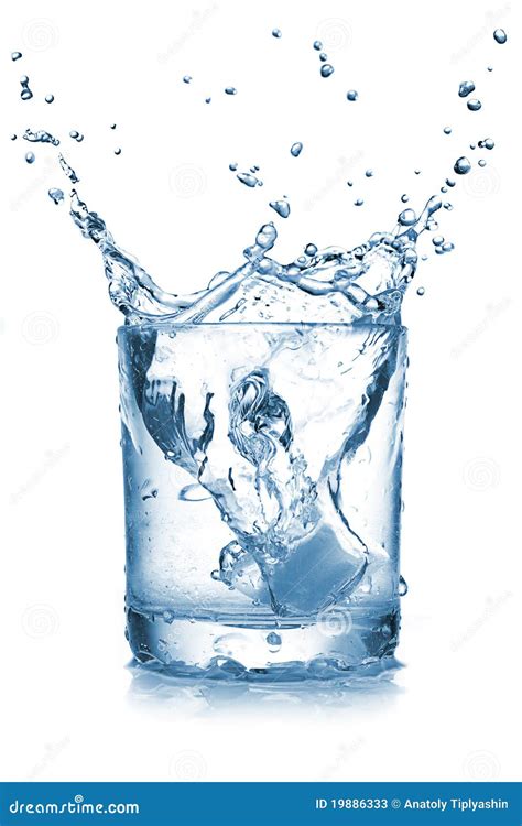 Water Splash In Glass Stock Image Image Of Freshness 19886333