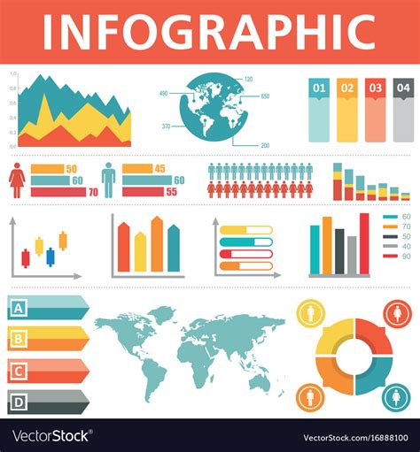 Demographic Infographics Set Royalty Free Vector Image