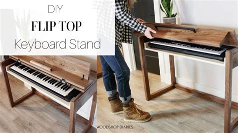 How To Build A Flip Top Keyboard Stand With Pull Out Tray Youtube