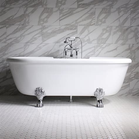 Clawfoot tubs are a classic addition to any bathroom. Empress EM69N 69" Hydromassage Water and Air Jetted Double ...