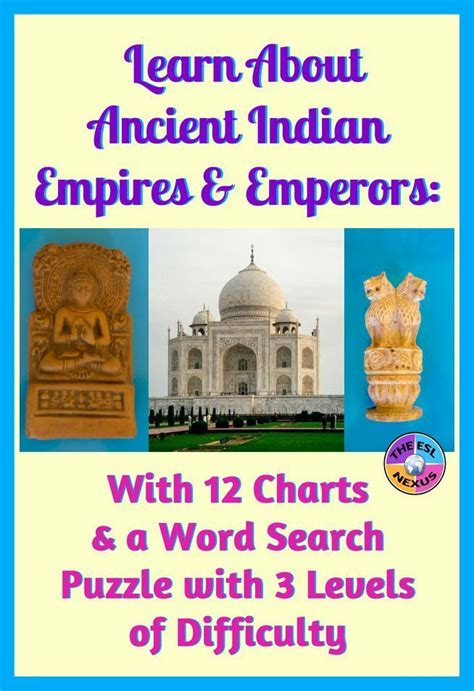 Ancient India Emperors And Empires Charts For Reading And Writing Word