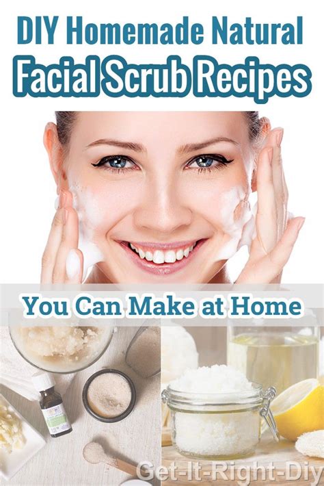 Diy Homemade Natural Facial Scrub Recipes For Skin Exfoliation Facial