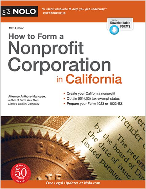 How To Form A Nonprofit Corporation In California Legal Books Nolo