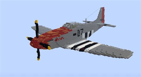 101 P51d Mustang American Fighter Aircraft Ww2 Minecraft Map