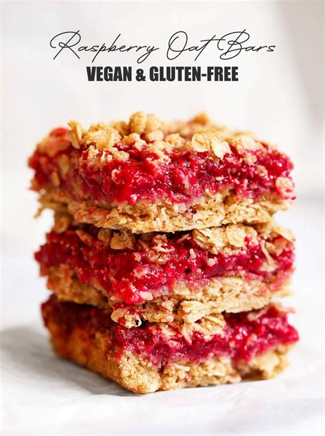 Vegan Gluten Free Raspberry Oat Bars Nadias Healthy Kitchen