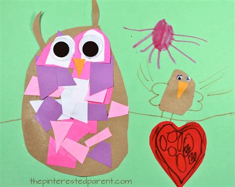 Paper Mosaic Owls The Pinterested Parent