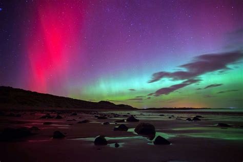 The Aurora Borealis Or The Northern Lights On Show In Britain
