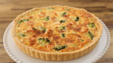 Salmon And Broccoli Quiche Recipe The Cooking Foodie