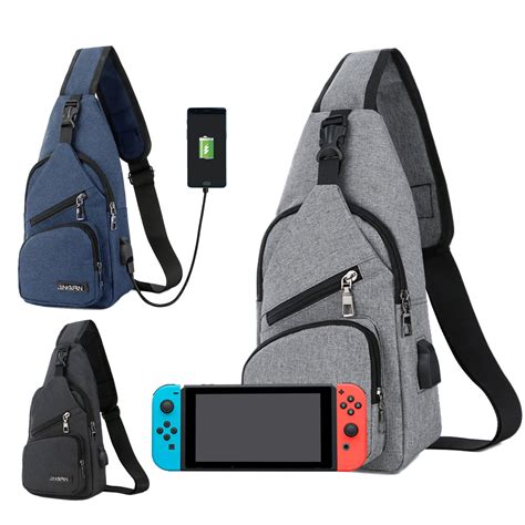 Tsv Waterproof Backpack Travel Bag For Nintendo Switch And Switch Lite Protective Crossbody