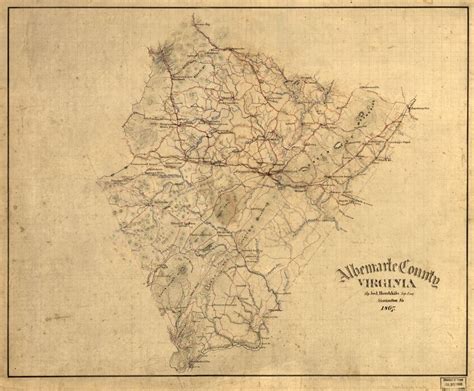1867 Map Of Albemarle County By Jedidiah Hotchkiss Albemarle County