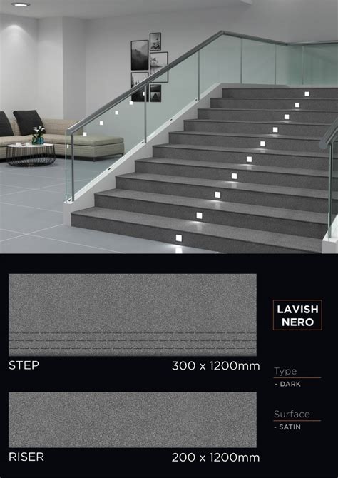 Alexa Full Body 300x1200mm Lavish Nero Matt Step Riser Tiles Matte At Rs 450set In Morbi