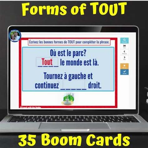 French Forms Of Tout Tous Toute Toutes Boom Learning™ Digital Task Cards