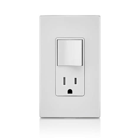 Leviton Combination Decora Switch And Receptacleoutlet 15a White