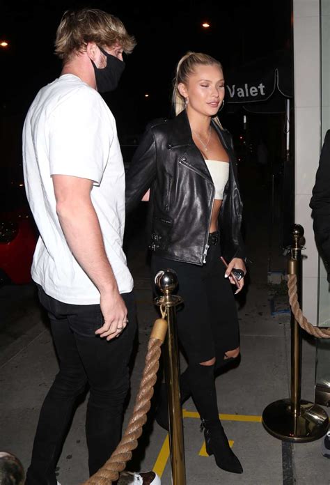 Josie Canseco In A Black Jacket Steps Out For Dinner With Logan Paul In
