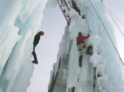 Scaling Ice With The Peabody Ice Climbing Club In Fenton Michigan