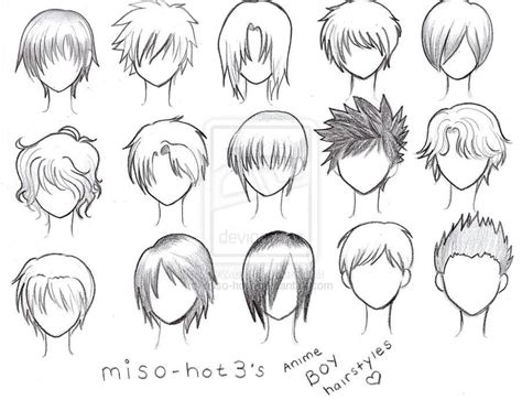 Male Anime Hairstyles Drawing At Getdrawings Free Download