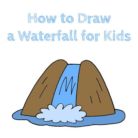 How To Draw A Waterfall For Kids Draw For Kids