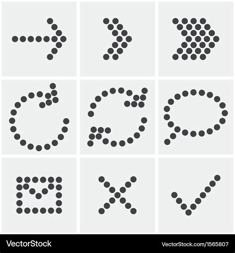 Dots Icons Royalty Free Vector Image Vectorstock