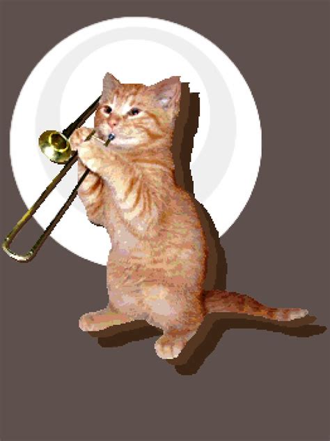 Trombone Cat T Shirt For Sale By Oddiology Redbubble Cat T Shirts