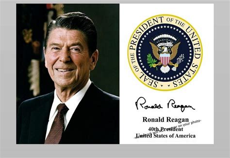5x7 President Ronald Reagan Official Photo Portrait Art Print Etsy Uk