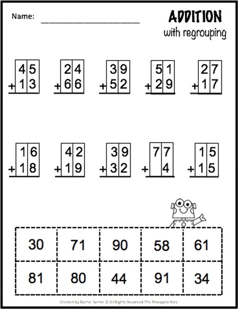 Addition With And Without Regrouping 2 Digit
