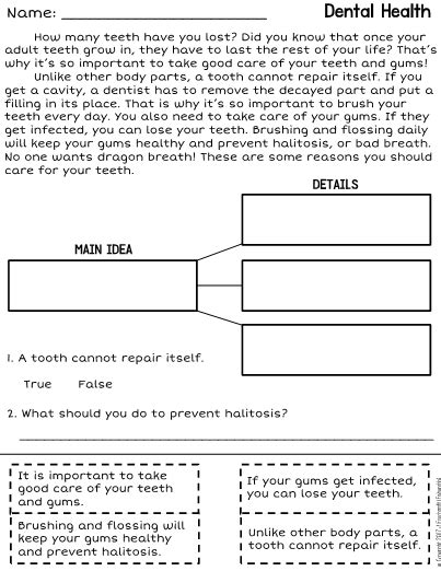 Identifying The Main Idea And Details Worksheets 99worksheets