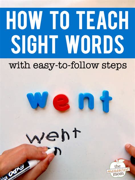 How To Teach Sight Words Artofit