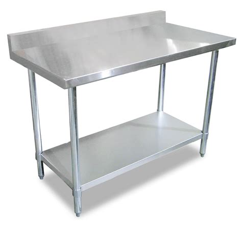 Gridmann stainless steel commercial kitchen prep & work table with backsplash, 48 x 24 inches. Omcan - Stainless Steel Work Table with Undershelf ...