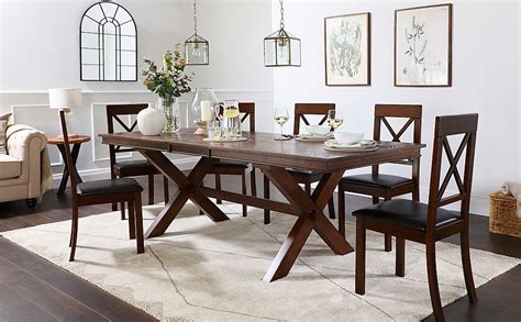 Grange Extending Dining Table And 4 Kendal Chairs Dark Oak Veneer