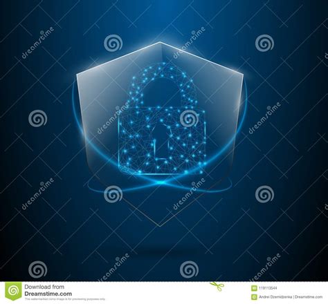 Protected Guard Shield Security Concept Security Cyber Digital Abstract