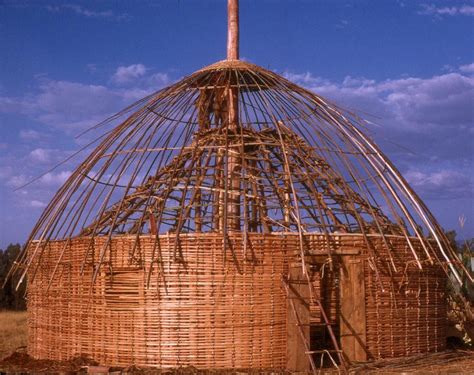 ethiopia guraghe tukuls construction 19 eucalyptus trusses are tied to center pole and wall