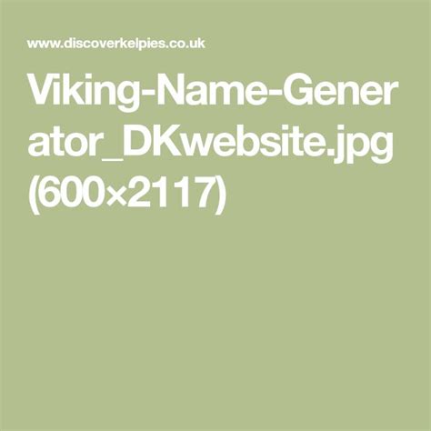 Viking Name Generatordkwebsite 600×2117 Viking Names Name