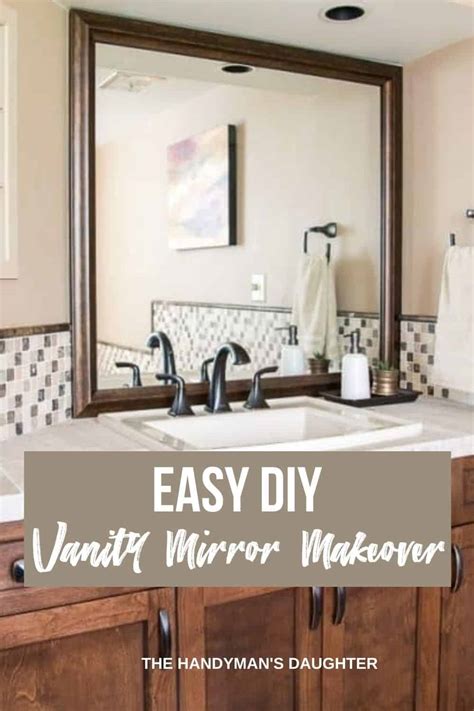 How To Frame A Basic Bathroom Mirror The Handymans Daughter