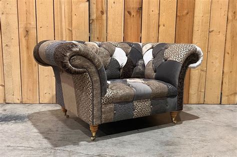 Wiston Patchwork Chesterfield Armchair Oswald And Pablo