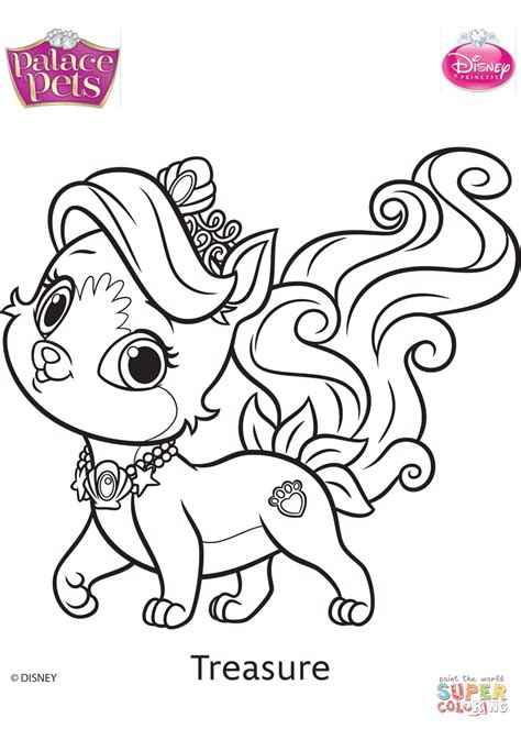 I had to share these free coloring pages and activities. Palace Pets Treasure coloring page | Free Printable ...