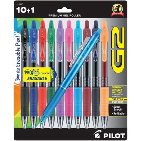 Pilot G2 Premium Retractable Gel Ink Roller Pens Fine Point Assorted