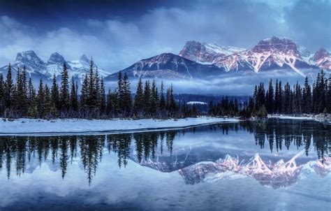 Hd Winter Mountain Lake Wallpapers Wallpaper Cave