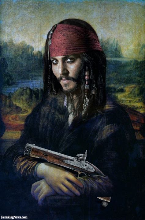 Mona Lisa Parody Pirates Des Caraibes Capitaine Jack Sparrow
