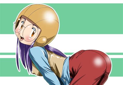 Hikawadou Inoue Miyako Digimon Digimon Adventure Striped S Girl Ass Bent Over